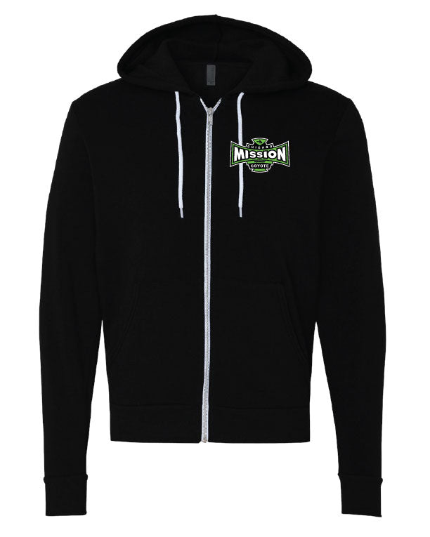 Mission Black Full Zip Hoodie