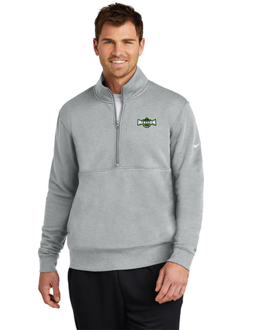Nike Fleece Swoosh Sleeve 1/2 Zip, Black, Grey or White-NKDX6718