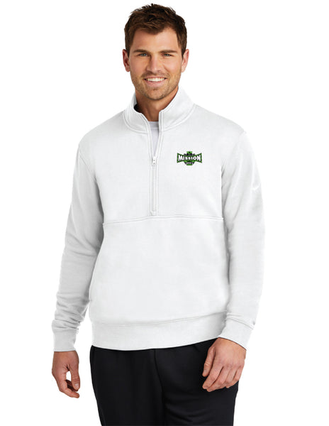 Nike Fleece Swoosh Sleeve 1/2 Zip, Black, Grey or White-NKDX6718