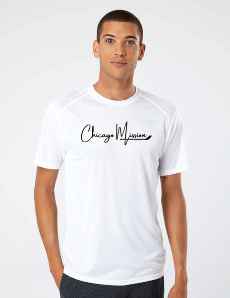 Paragon- Neon or White Script Logo Performance T Shirt- 10171