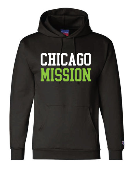 Youth and Adult Champion hooded- Mission Word- Black, White or Light Steel
