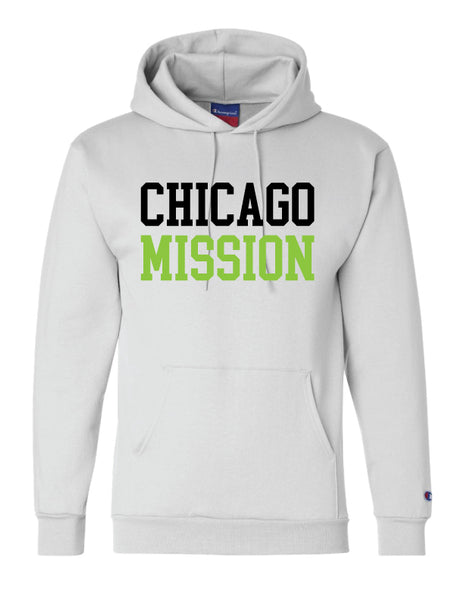 Youth and Adult Champion hooded- Mission Word- Black, White or Light Steel