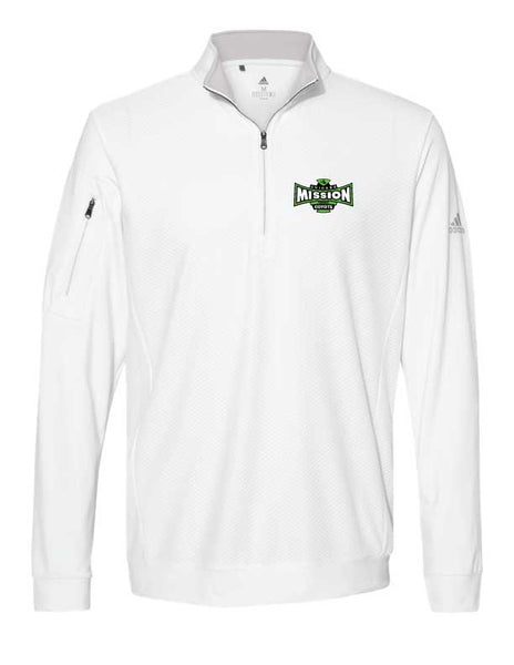 Adidas - Performance Textured Quarter-Zip Pullover - A295