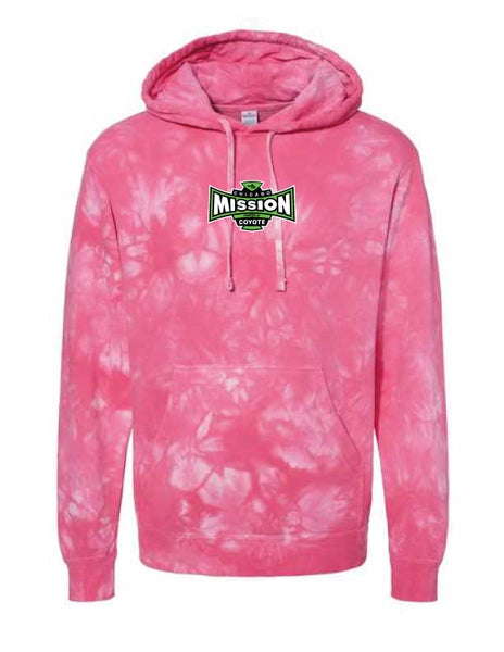 BLACK OR PINK Unisex Midweight Tie-Dyed Hooded Sweatshirt - PRM4500TD